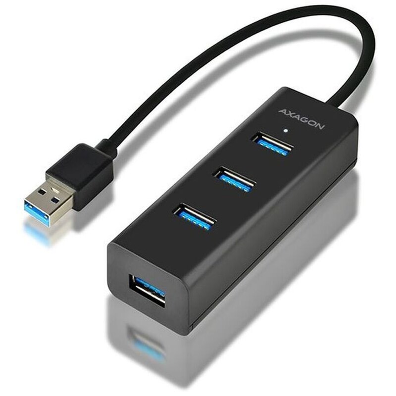 Axagon HUE-S2B USB Hub 4 σε 1 USB-A - Μαύρο