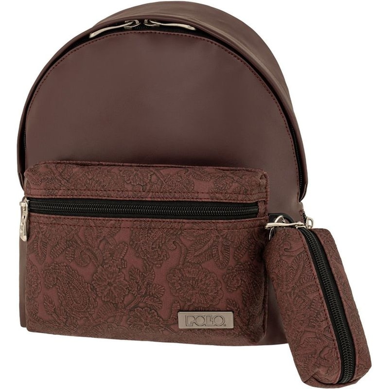 Γυναικεία Τσάντα Πλάτης Polo Mini Dantela Burgundy