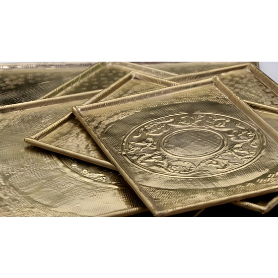 Διακοσμητικός Δίσκος Espiel Pandora από Αλουμίνιο 42x30cm - Χρυσό image 1