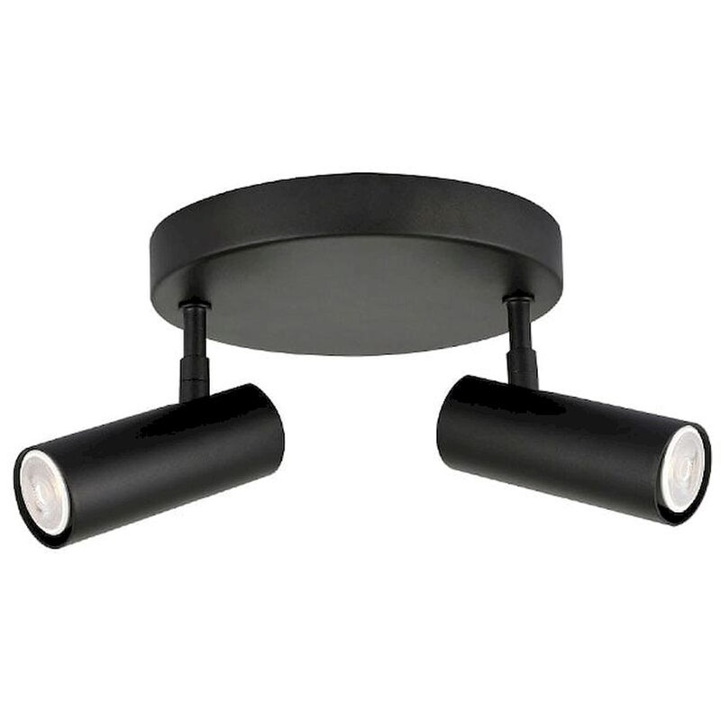 Σποτ Δίφωτο Eurolamp 145-25003 από Αλουμίνιο - Μαύρο