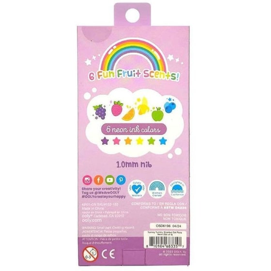 Στυλό Gel Ooly Αρωματικό Neon Yummy (6 Τεμάχια) image 5