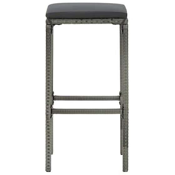 Vidaxl Σετ Επίπλων Μπαρ Κήπου 5 Τεμαχίων Με Γκρι Μαξιλάρια image 3