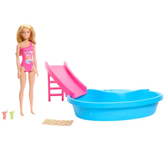 Κούκλα Barbie Και Πισίνα (HRJ74) image 1