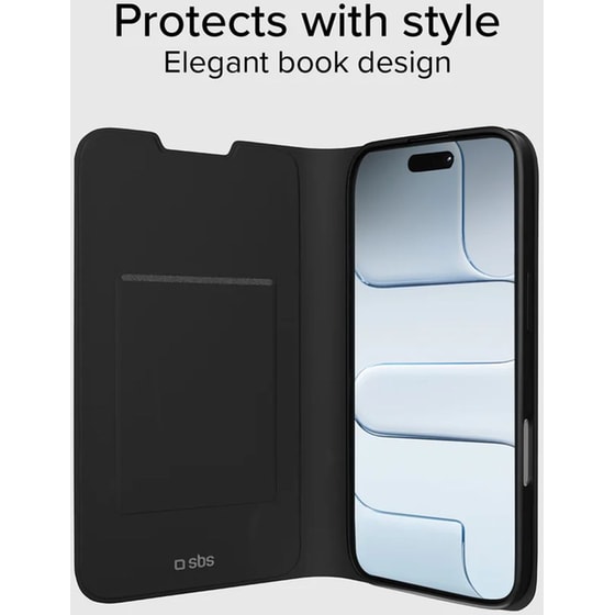 Θήκη Apple iPhone Air - SBS Book-style Case with Stand Support - Black image 1