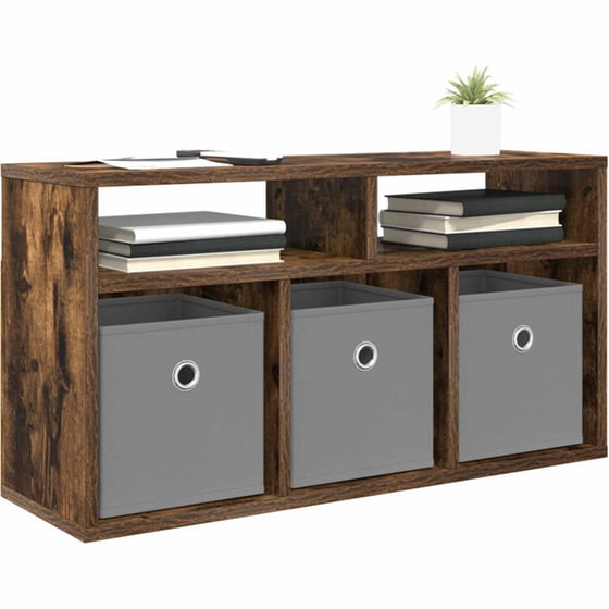 Έπιπλο Τηλεόρασης VidaXL με Συρτάρι 72 x 22,5 x 38 cm - Καπνιστή Δρυς image 1