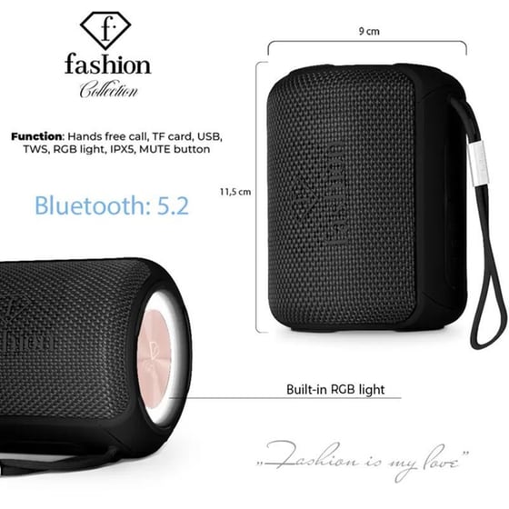 Φορητό Ηχείο Fashion TV FTV-0115 6W - Black Rose image 3