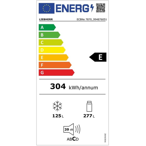 LIEBHERR ECBNe 7870 BioFresh No Frost 402 Lt Πλήρως Εντοιχιζόμενος Ψυγειοκαταψύκτης image 5