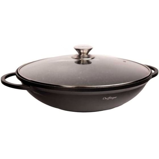 Τηγάνι Wok CHEFFINGER CF-DW40 40 cm Μαύρο image 0