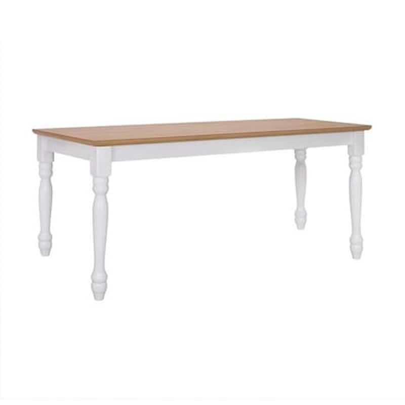 HOMEMARKT Παγκάκι Τραπεζαρίας Ξύλινο Hm8281 Φυσικό Κάθισμα Λευκός Σκελετός