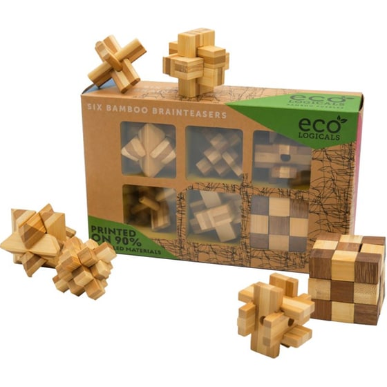 Eco&nbsp;Logicals Γρίφοι&nbsp;Ξύλινοι&nbsp;6 Bamboo Brainteasers image 0