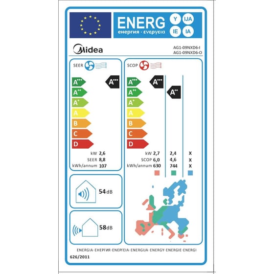 MIDEA Xtreme Save AG1-09NXD6 Κλιματιστικό Inverter 9.000 BTU A+++/A+++ με Ιονιστή & WiFi image 7