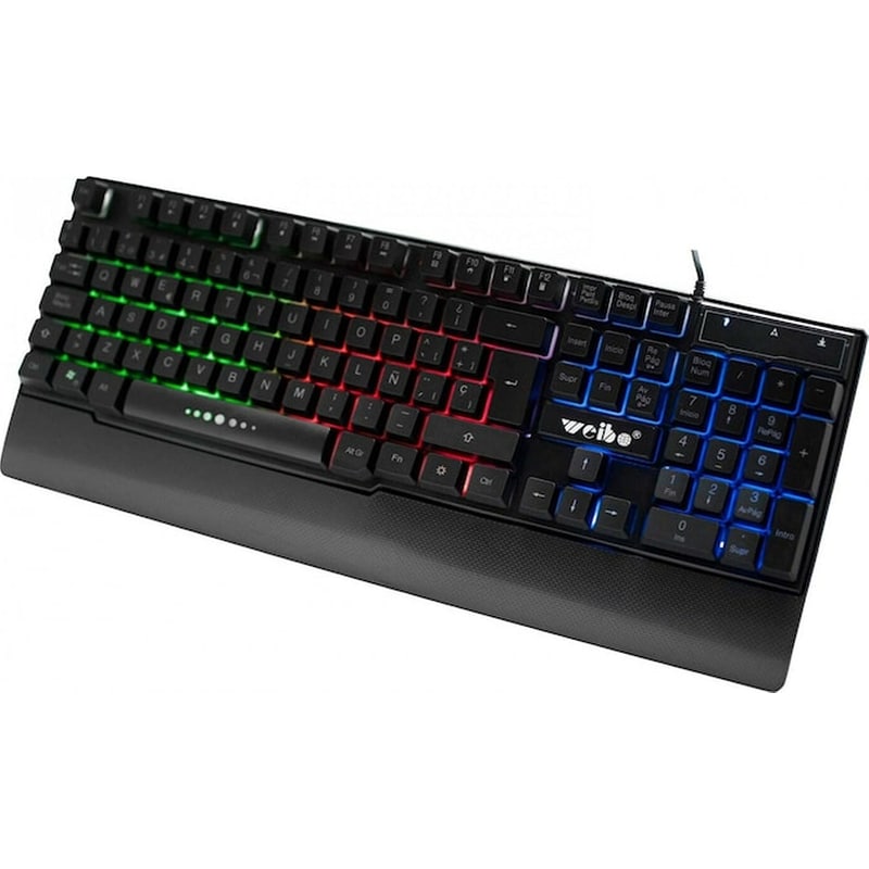 WEIBO Weibo WB-100 Dark Hero Gaming Ενσύρματο Πληκτρολόγιο με RGB φωτισμό (US)