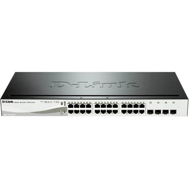DLINK D-Link DGS-1210-24P Network Switch Managed L2 Smart+ Gigabit Ethernet (1000 Mbps) 24-Port PoE