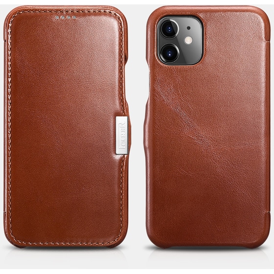 Θήκη Apple iPhone 11 - Icarer Side-open Vintage Series - Brown image 1