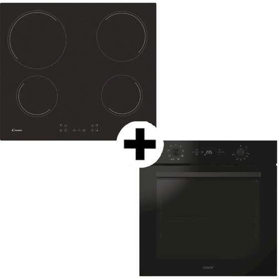 CANDY CH64CCB & CA6NP3T3H 78 Lt Μαύρο Eντοιχιζόμενο Σετ Φούρνος και Εστία image 0