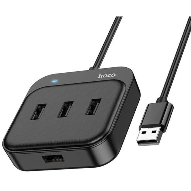 HOCO USB Hub Hoco HB31 USB 2.0 με 4 θύρες - Μαύρο