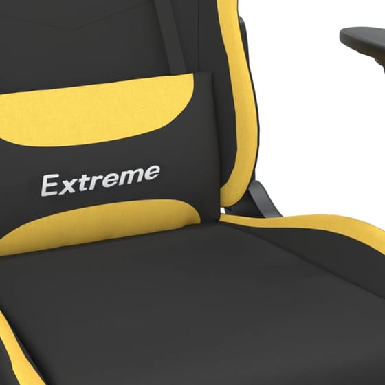 Καρέκλα Gaming VIDAXL Καρέκλα με Υποπόδιο από Ύφασμα - Μαύρη image 5