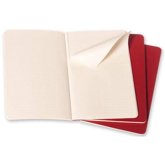 Σημειωματάριο Moleskine Ruled Cahier Large Κόκκινο (3 τμχ) image 2