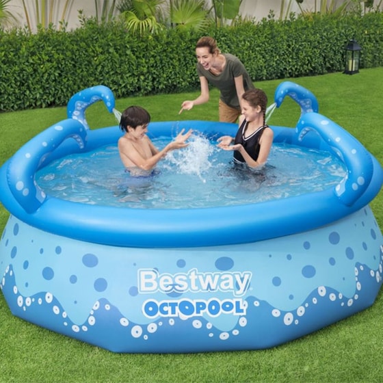 Φουσκωτή Οικογενειακή Πισίνα Bestway Easy Set Octopool 3153 Lt - Μπλε image 5