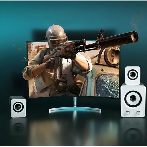 Ηχεία 2.1 Aria Trade ZS35B 11 W - Λευκά/Μαύρα image 4