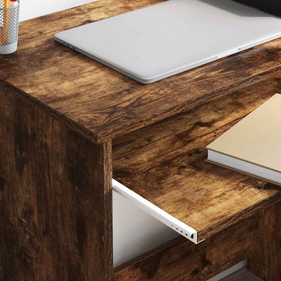 Γραφείο VidaXL από Επεξεργασμένο Ξύλο 120,5x44x88,5 cm - Καπνιστή Δρυς image 2