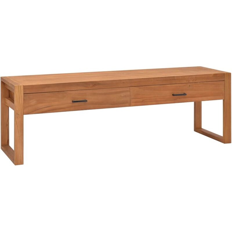 Έπιπλο Τηλεόρασης VidaXL Ξύλο από Teak 140x40x45cm - Kαφέ