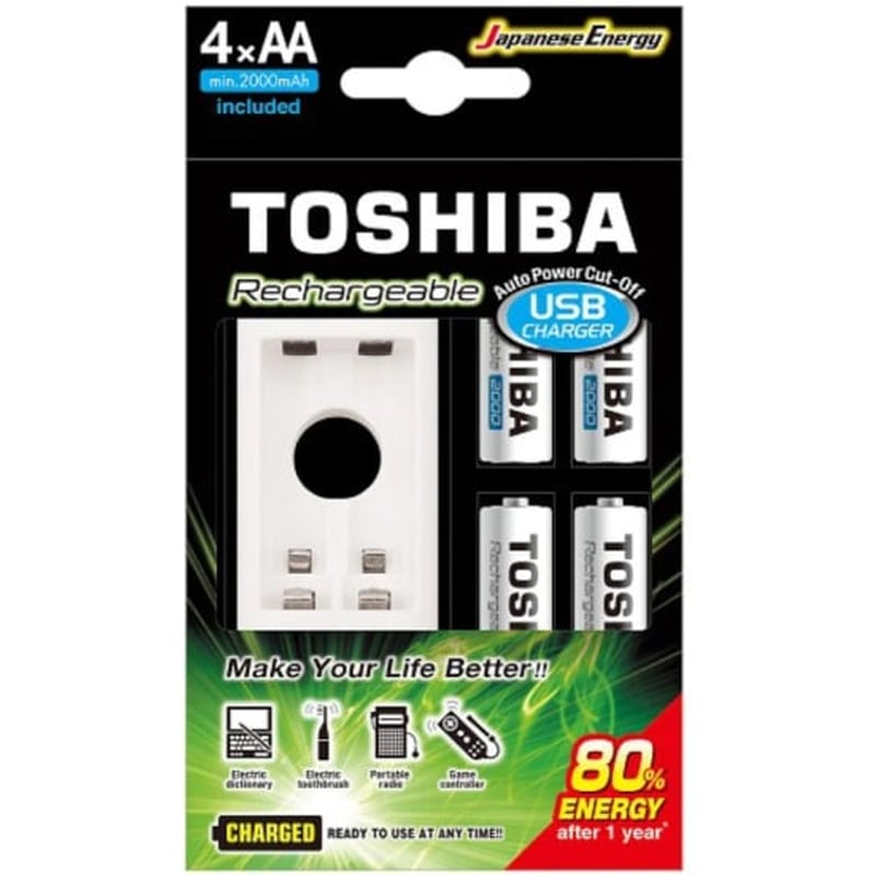 Toshiba Επαναφορτιζόμενες Μπαταρίες AA NiMH 2000mAh 1.2 V 4 τεμάχια