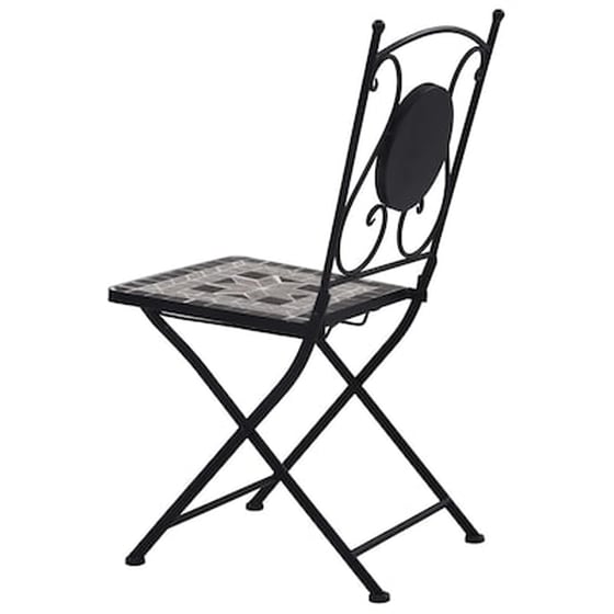 Καρέκλες Vidaxl Μπιστρό από Χάλυβα 2 Τεμ. 51x39x86cm - Γκρι image 4