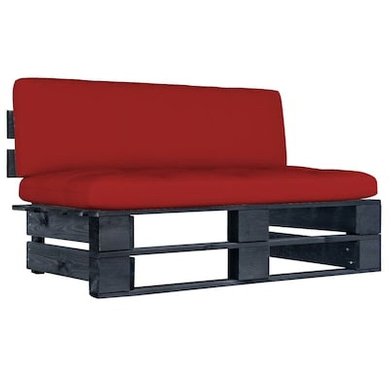 Καναπές Κήπου VidaXL Μεσαίος από Εμποτισμένο Ξύλο Πεύκου 110x65x55 cm - Κόκκινο