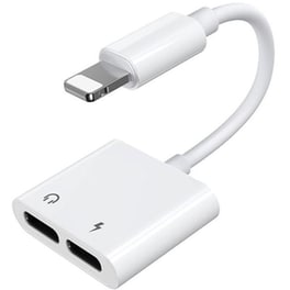 Joyroom Lightning - 2x Φορτιστής  Lightning  Και Αντάπτορας Ακουστικών - Headphone Adapter Audio And Charging - Λευκό