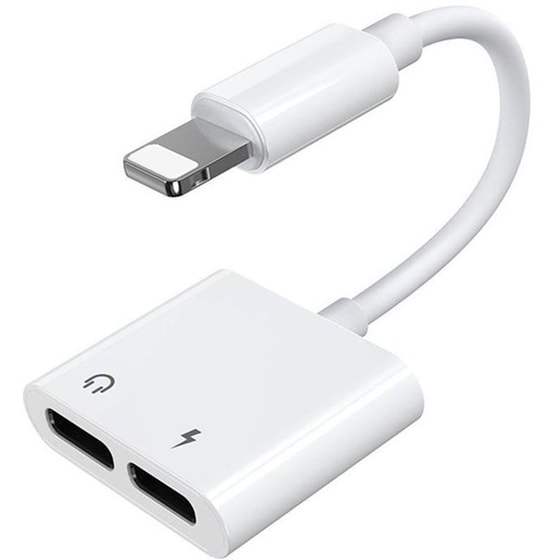 Joyroom Lightning - 2x Φορτιστής  Lightning  Και Αντάπτορας Ακουστικών - Headphone Adapter Audio And Charging - Λευκό image 0