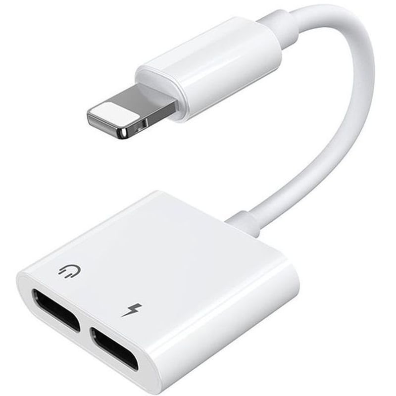 JOYROOM Joyroom Lightning - 2x Φορτιστής Lightning Και Αντάπτορας Ακουστικών - Headphone Adapter Audio And Charging - Λευκό