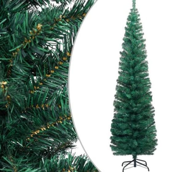 Χριστουγεννιάτικο Δέντρο VidaXL Slim 2.10m - Πράσινο image 1