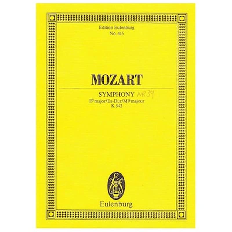 EDITIONS EULENBURG Βιβλίο Για Σύνολα Editions Eulenburg Mozart - Symphony In Eb Major K543 [pocket Score]