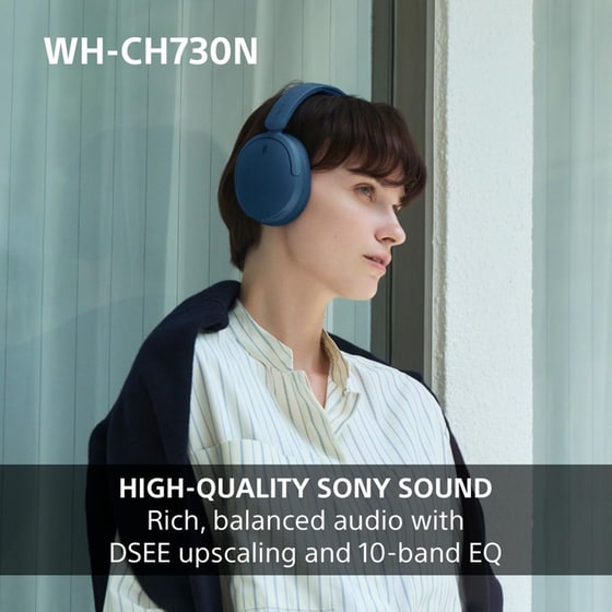Sony WH-CH730N Ασύρματα Ακουστικά Κεφαλής Noise Cancelling - Blue image 6