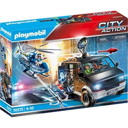 PLAYMOBIL® City Action Αστυνομικό Ελικόπτερο και Ληστές με Βαν (70575)