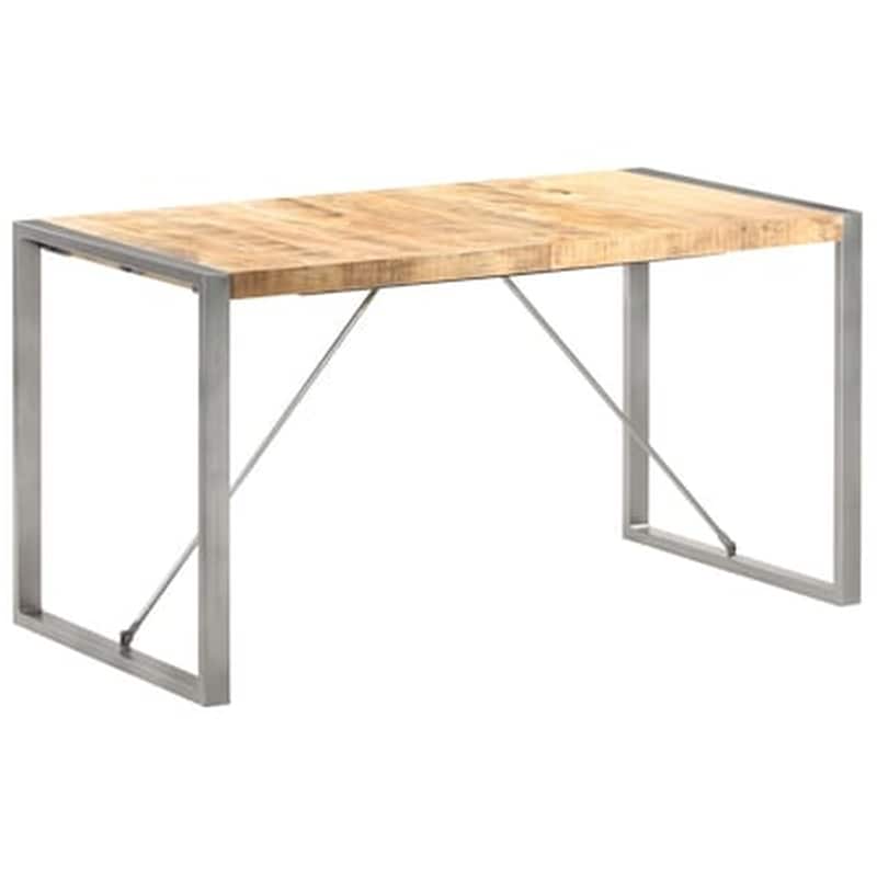 Vidaxl Τραπεζαρία 140 X 70 X 75 Εκ. Από Μασίφ Ακατέργαστο Ξύλο Μάνγκο