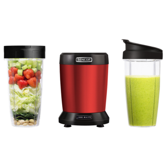 Μπλέντερ SENCOR SNB 4301RD 1000 W με 2 Κύπελλα Κόκκινο image 3