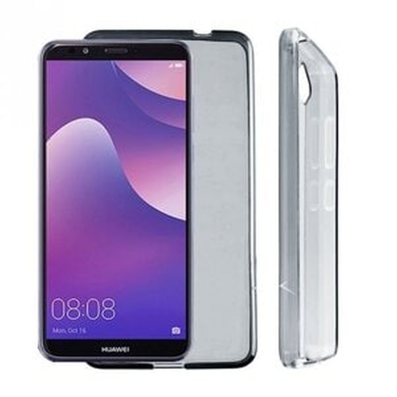 Θήκη Huawei Y7 2018/Y7 Prime 2018 - Volte-Tel SlimColor TPU - Διάφανο Γκρι VOLTE-TEL