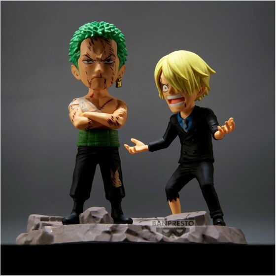 Banpresto World Collectable Figure Log Stories: One Piece - Roronoa Zoro & Sanji Figures (8cm) (29523) image 5