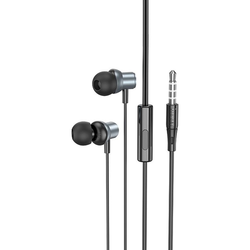 Hands Free Hoco M110 Encourage Universal Earphones Hi-fi Stereo Deep Sound 3.5mm Γκρι 1.2m