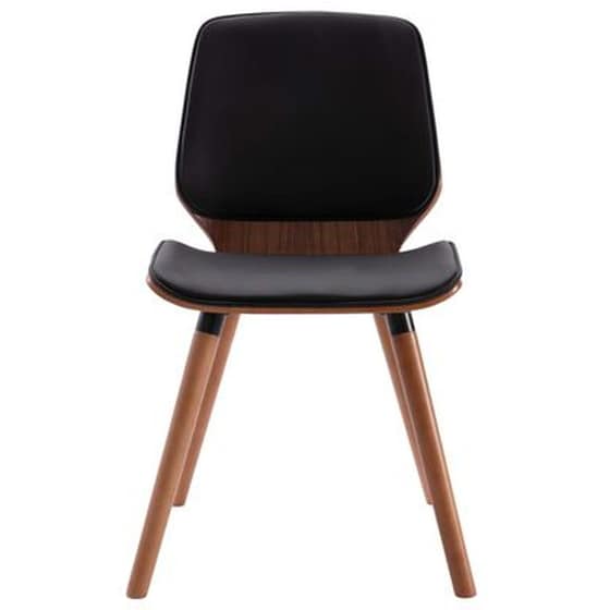 Καρέκλες Τραπεζαρίας Vidaxl από Συνθετικό Δέρμα 2 Τμχ - Μαύρες image 2