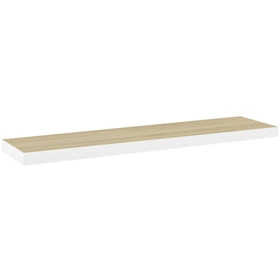 Ράφια Τοίχου VidaXL από MDF 120x23.5x3.8cm 2 Τμχ - Λευκό/Μπεζ image 2