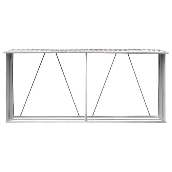 Vidaxl Υπόστεγο Αποθήκευσης Ξύλων Κήπου Καφέ 330 X 84 X 152 Εκ. Ατσάλι image 3