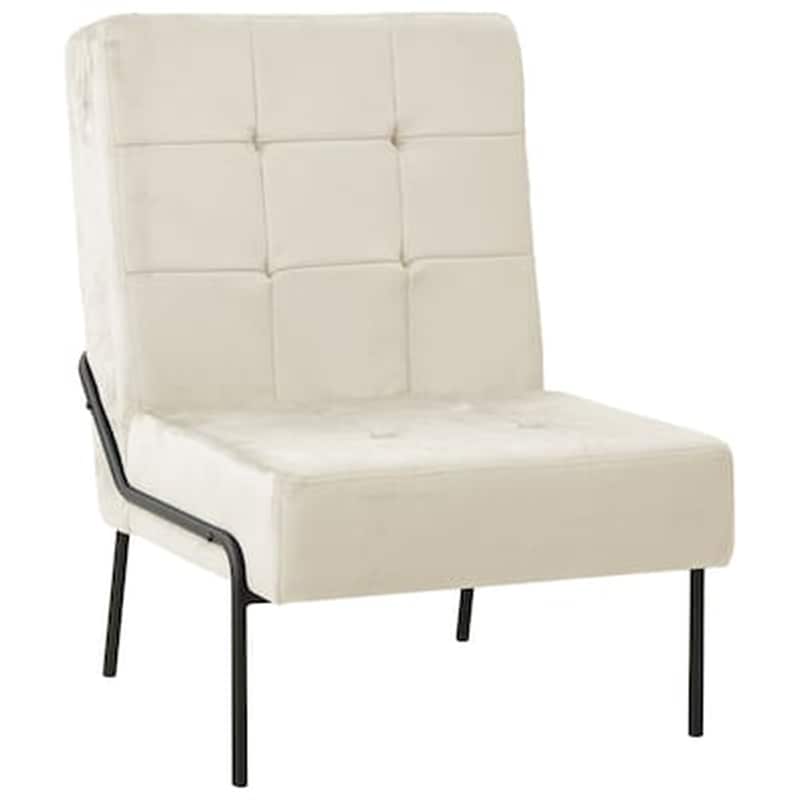 VIDAXL Vidaxl Καρέκλα Χαλάρωσης 65 X 79 X 87 Κρεμ Λευκή Βελούδινη