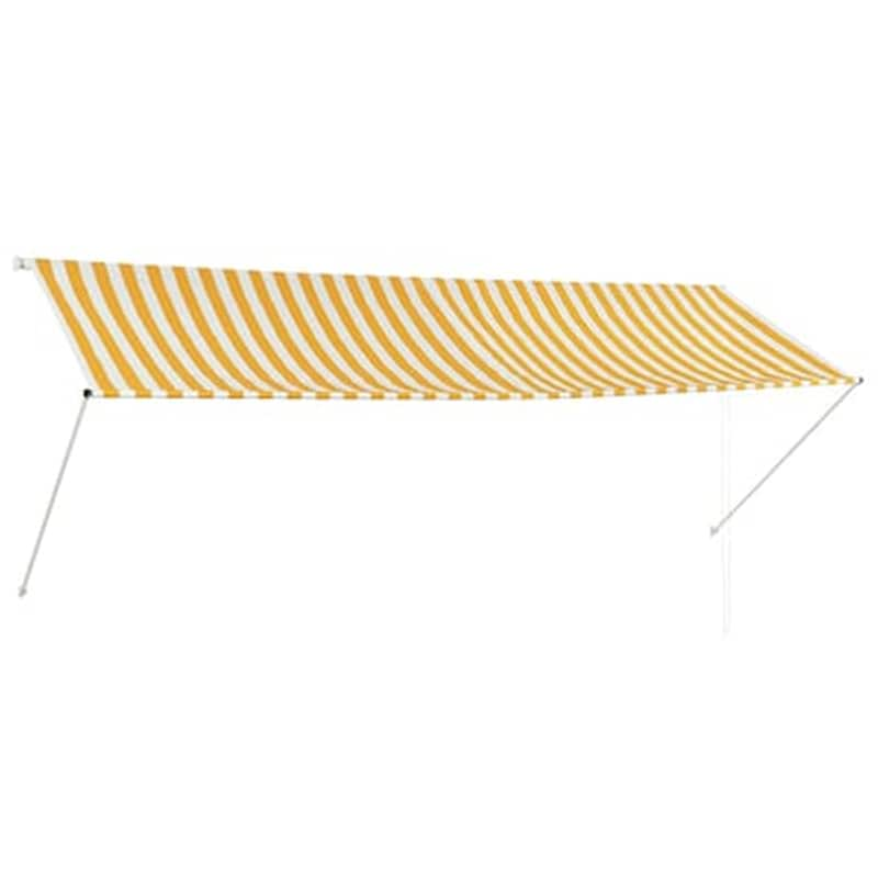 VIDAXL Τέντα Vidaxl Συρόμενη 350x150cm - Λευκό/Κίτρινο