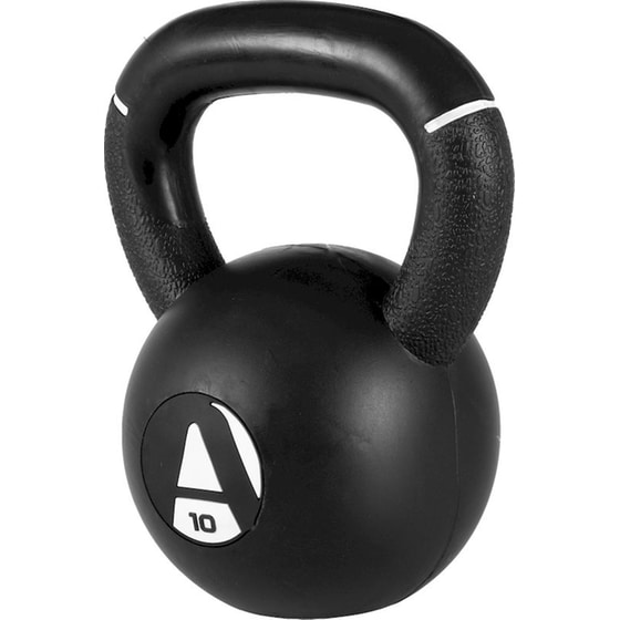 Kettlebell Κλασσικό 10 kg Amila 90476 από Μαντέμι με Επένδυση Φυσικό Λάστιχο - Μαύρο image 0