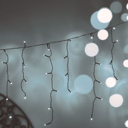 Χριστουγεννιάτικα Λαμπάκια Κουρτίνα Aca Decor 144 LED  4.5m - Λευκό Ψυχρό