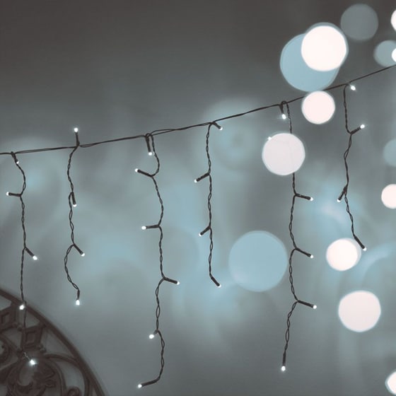 Χριστουγεννιάτικα Λαμπάκια Κουρτίνα Aca Decor 144 LED  4.5m - Λευκό Ψυχρό image 0