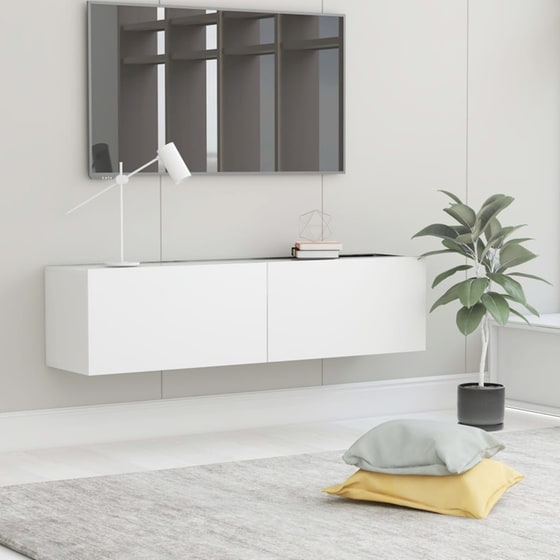 Έπιπλο Τηλεόρασης VidaXL από Μοριοσανίδα 120x30x30cm - Λευκό image 1